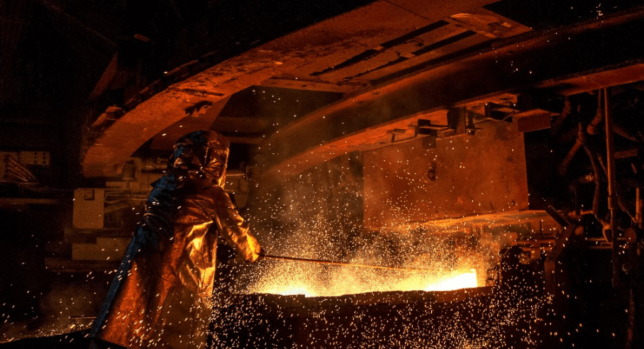 man in a smelter